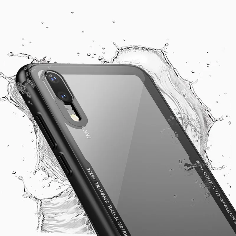 Ascromy для huawei P20 Lite чехол телефона Роскошный блеск закаленное Стекло Силиконовые