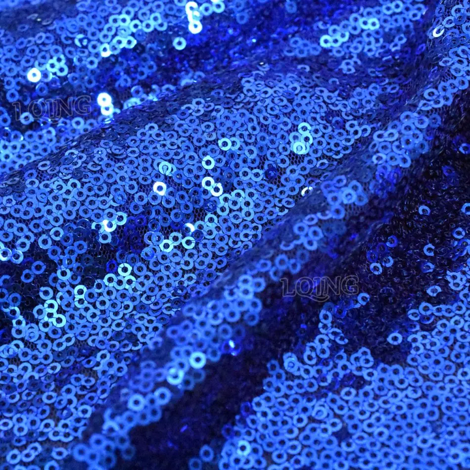 royal blue sequin fabric-07
