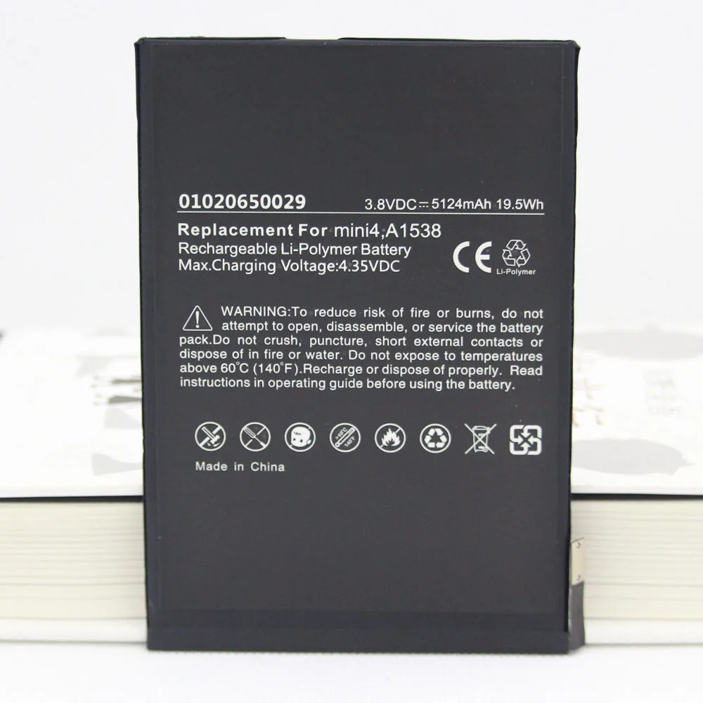 ISUN 2pcs/lot A1550 A1538 3.82V 5124mAh Battery For Apple iPad mini 4