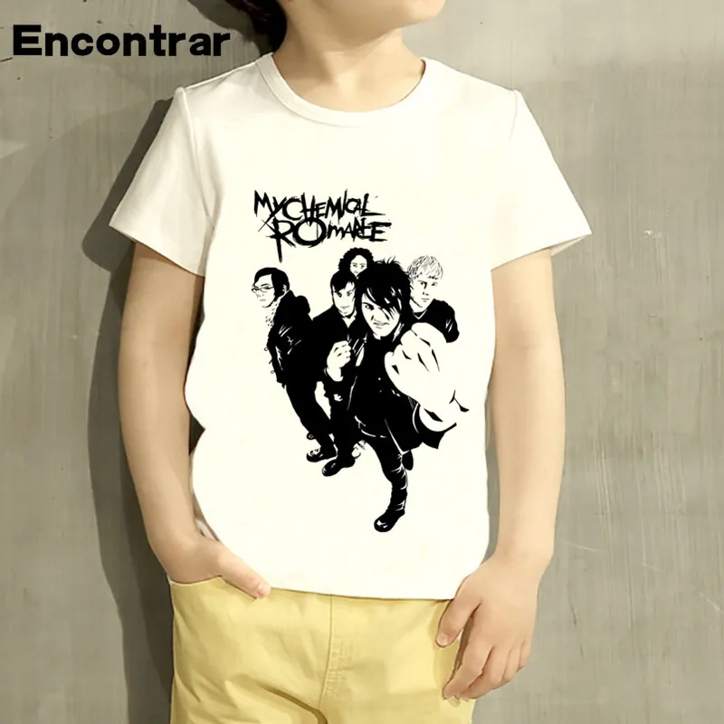 Детская футболка с надписью My Chemical Romance Design для маленьких мальчиков и девочек