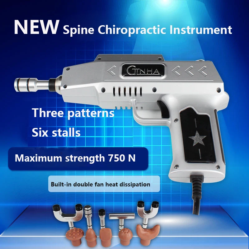 

750N 10Heads adjustable intensity Therapy Electric Bone Correction Gun Spine Chiropractic Adjusting Instrument