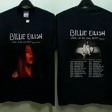 Billie Eilish World Tour, футболка со специальным гостем, DENZEL CURRY, размеры S-3XL, летняя хлопковая модная футболка с короткими рукавами