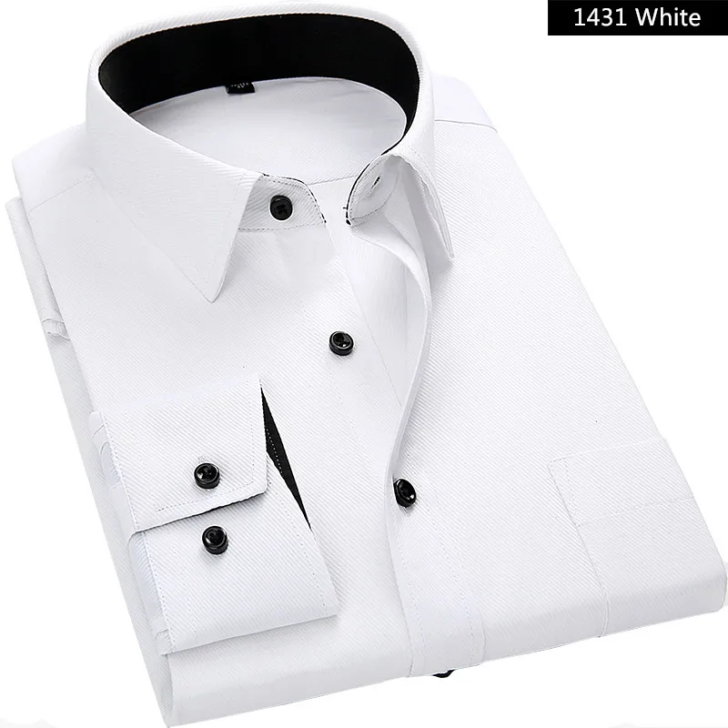 Новинка года для мужчин рубашка с длинными рукавами Slim Fit Стиль Дизайн однотонный деловой Повседневное платье мужской социальной Брен