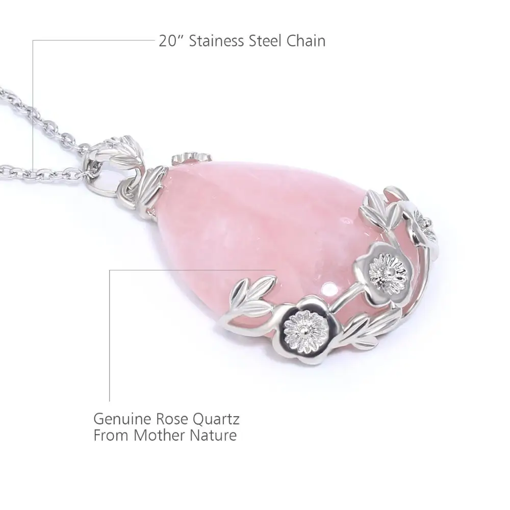 Love-Stone-Rose-Quartz-Teardrop-Pendant-Necklace (1)