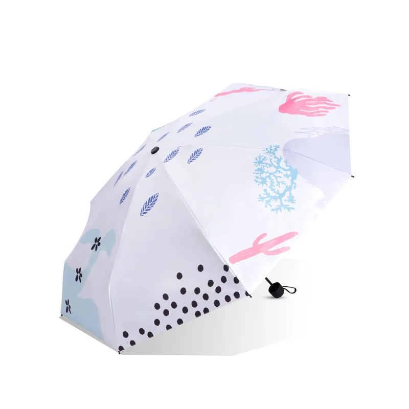 

Folding Mini Five Folding Pocket Umbrella Sunscreen Girl UV Protection Waterproof Portable Travel Lady Gift Men