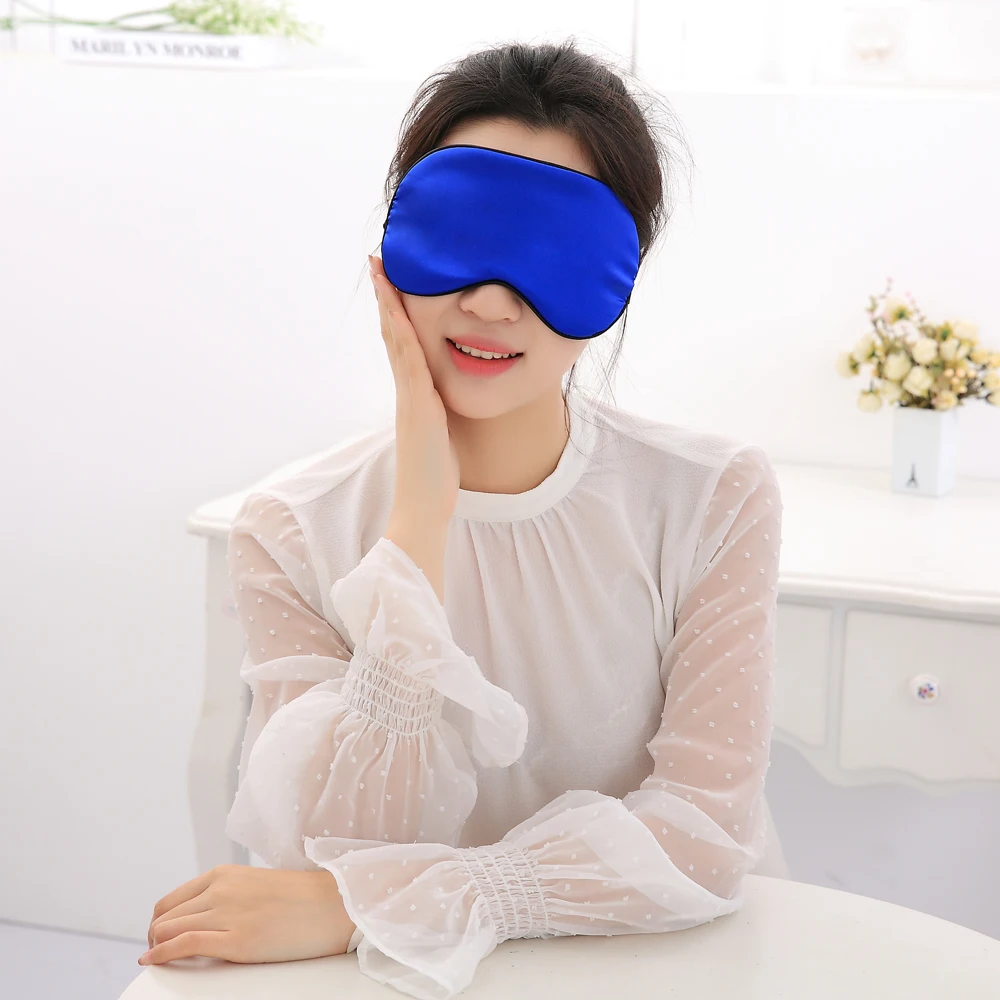 Cucommax дуплексная имитация шелка тутового шелкопряда маска для сна тени для глаз маска для сна черная маска повязка на глаза для Sleeping-MSK53