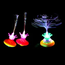 Креативный малыш НЛО Классические игрушки подарок мальчик красочная Корона волоконно-оптический мигающий музыкальный гироскоп peg-top Электрический волчок гироскоп