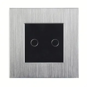 

Bseed 240v Touch Switch 2 Gang 3 Way Light Touch Switch With Brush Aluminum Silver Touch Wall Switch Eu Uk Us Au