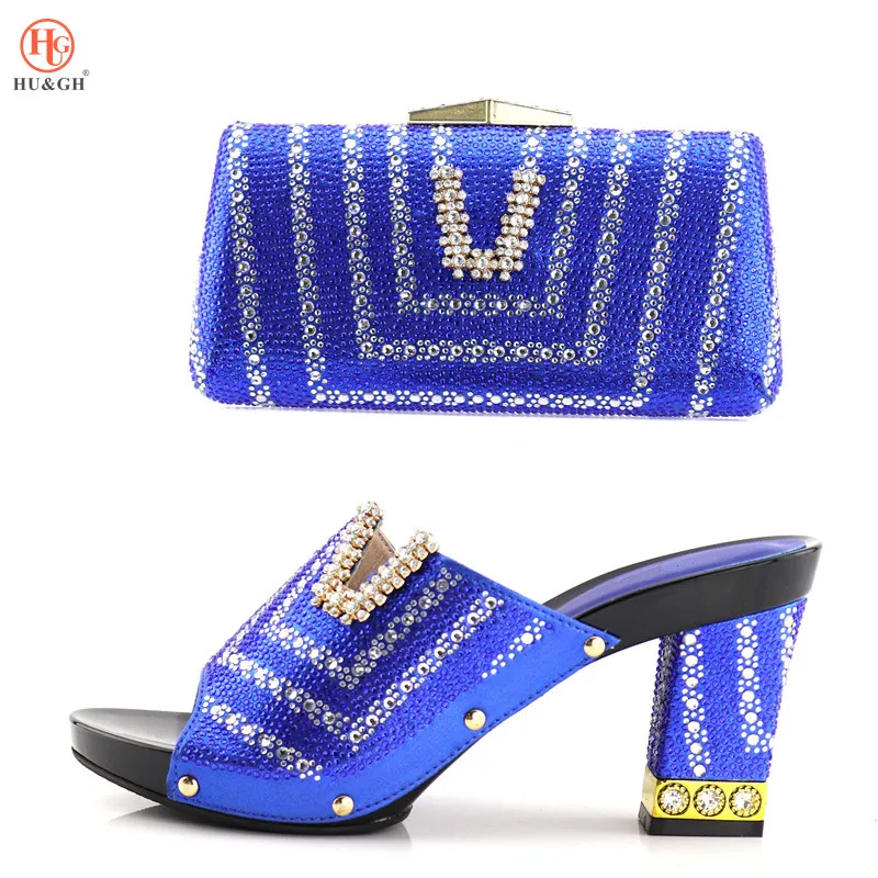 

New Blue Matching Italian Shoe and Bag Set Italian Shoes with Matching Bag Nigerian Shoe and Matching Bag Women Shoe and Bag Set