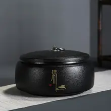 Керамический герметичный черный керамический горшок пуэр чай может большой белый чай торт может упаковочная коробка для чая