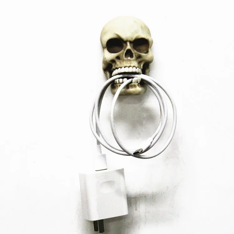 Креативная скульптура черепа ключ крюк для хранения настенное крепление Смола скелет стол орнамент статуя для забавного подарка украшение на празднование Хэллоуина