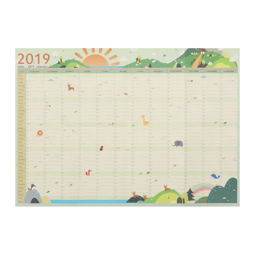 1 шт. Горячая 7 видов стилей 2019 365 дней настенный календарь бумага годовой календарь планировщик дневное расписание дня новый
