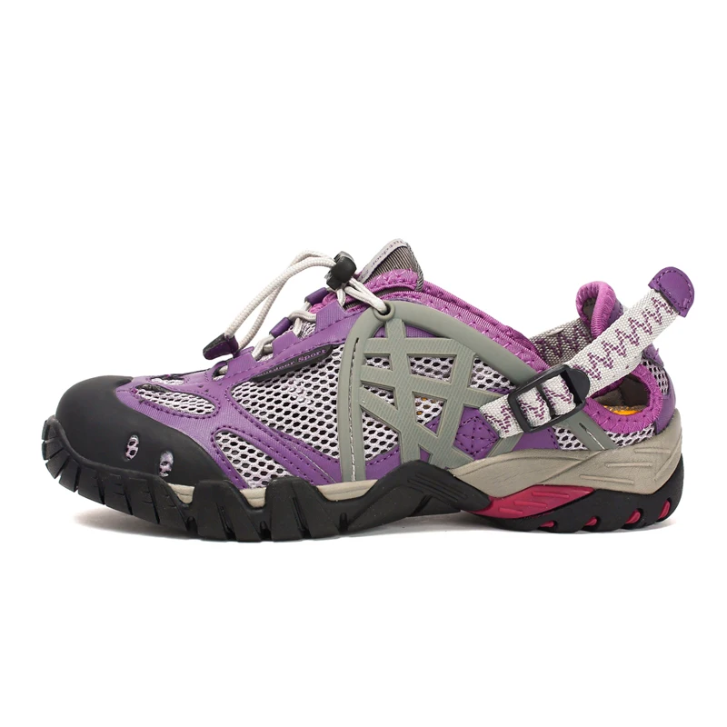 Водонепроницаемая спортивная обувь для мужчин и женщин; спортивная обувь; летние дышащие уличные кроссовки; мужские сандалии; пляжные сандалии для прогулок - Цвет: Purple