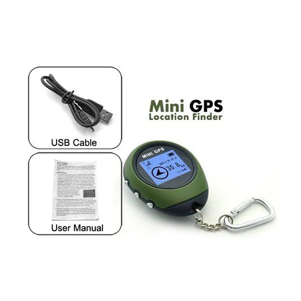 Портативный мини ручной gps навигатор приемник локатора с электронным компасом USB