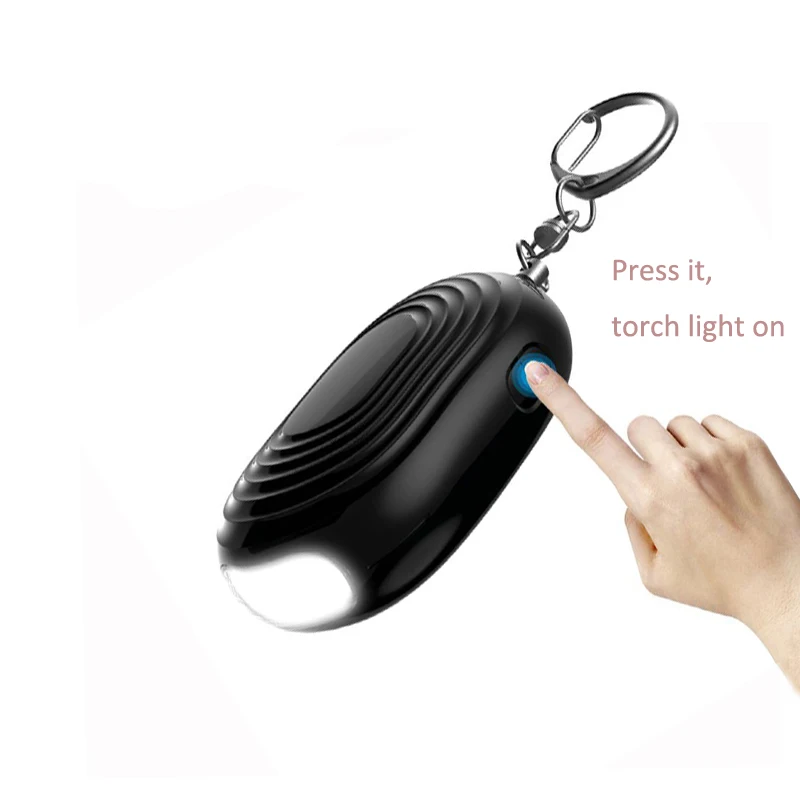 5pcs pack black personal alarm torch light keychain for women and night worker LED light keychain  5pcs pack black personal alarm torch light keychain for women and night worker LED light keychain