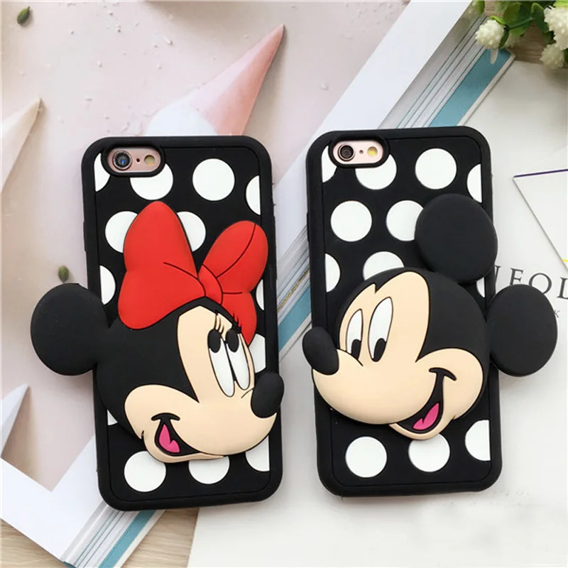 

New 3D Cartoon Cute Soft Silicone Phone Back Case Cover Skin For Apple iPhone 5 5S 5C SE 6 6S 6 Plus 6S Plus