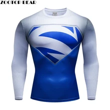 Футболка Marvel, мужская, компрессионная, Супергерой, Весенняя футболка, 3d принт, топы, быстросохнущая, дышащая, для фитнеса, мужская, с длинным рукавом, ZOOTOP BEAR
