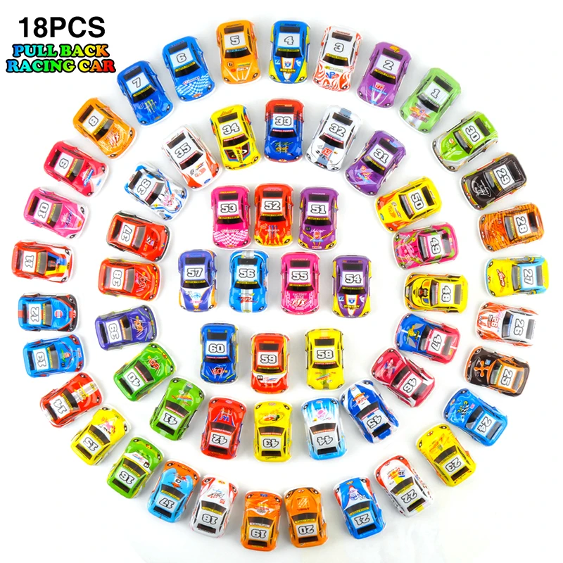 18 10pcsmini التراجع سيارات نموذج الترفيه ألعاب الأطفال سباق شاحنة مركبة الاطفال هدية