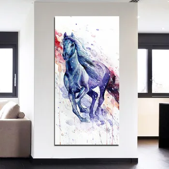 

1 Piece Colorful Running Horse Animal Canvas Prints Painting Wall Art Modular Picture Modern Decorative Paintings