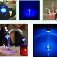 Новинка подарки 3 цвета светодиодные лампы кран в зависимости от температуры изменить цвет кухонный кран
