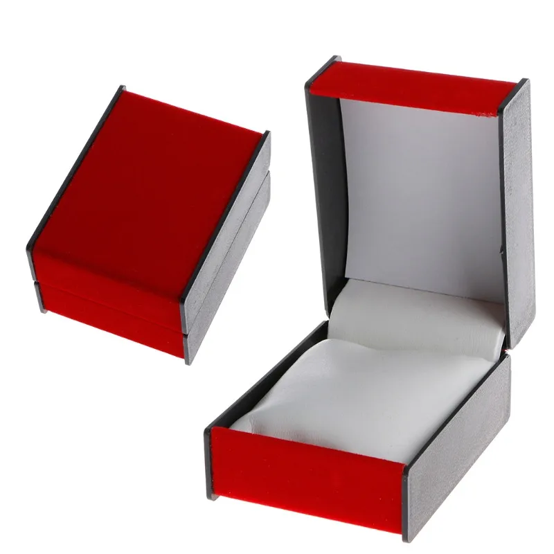 JAVRICK Deluxe бархатные наручные часы держатель для хранения дисплей витринный футляр-органайзер коробка подарок ГАИ - Цвет: Red