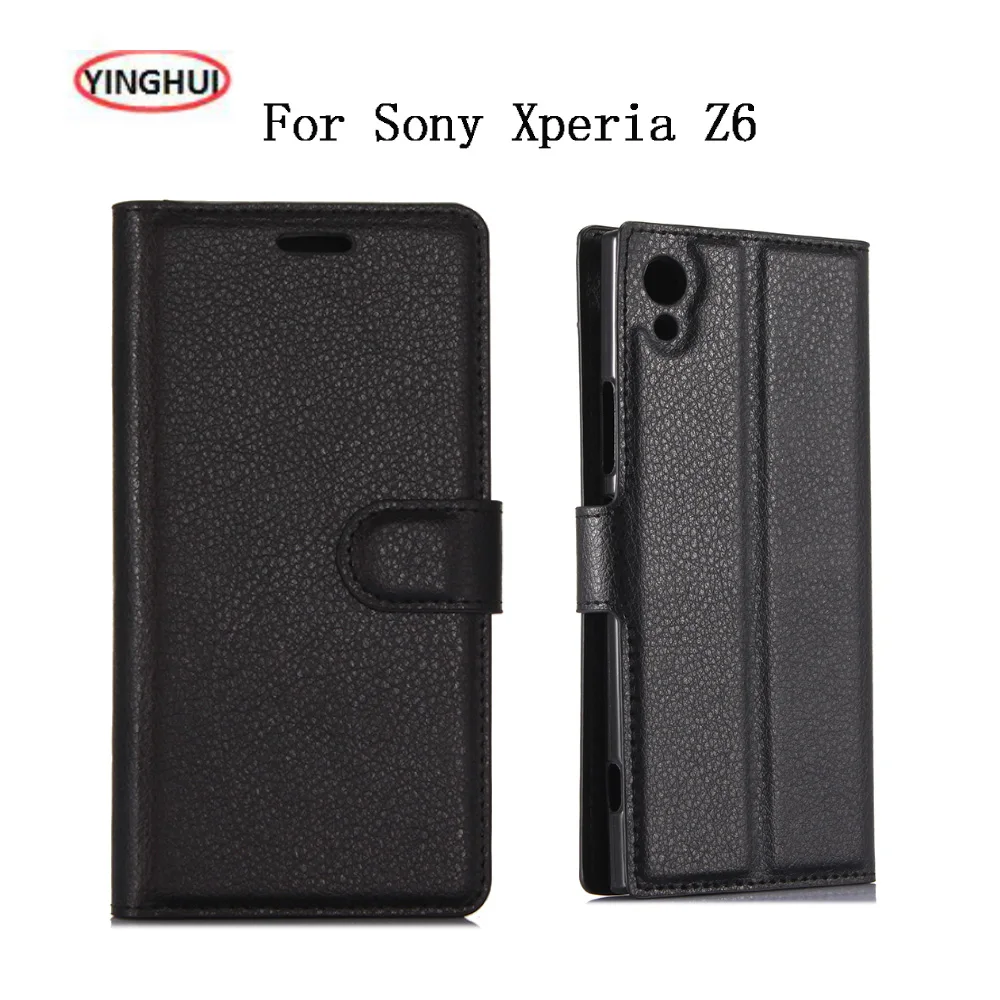 

HUDOSSEN For Sony Xperia Z6 Case Luxury PU Leather Back Cover Case For Sony XA1 G3112 G3116 G3121 Case Flip Protective Phone Bag
