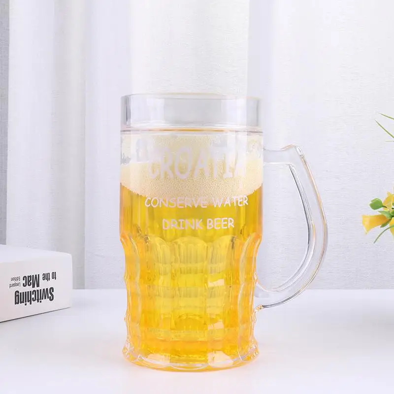 

Ice Crystals Tea Cup Large Size Beer Mug Ice Water Bottle Simple Transparent Cup
