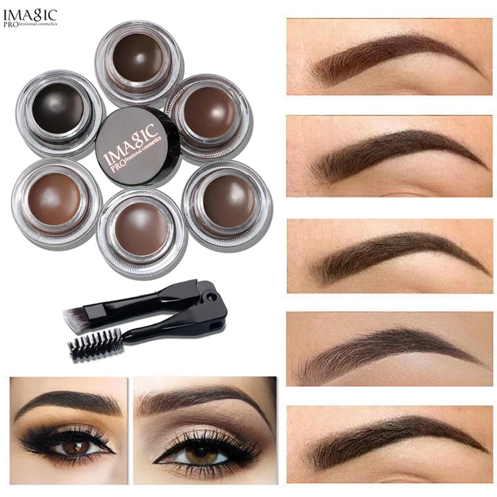

MAANGE Makeup Eyebrow Enhancers 5 COLORS Waterproof Long Lasting Shadow Gel Cream FOR Eye Brow Makeup Cosmetic with brush#ss