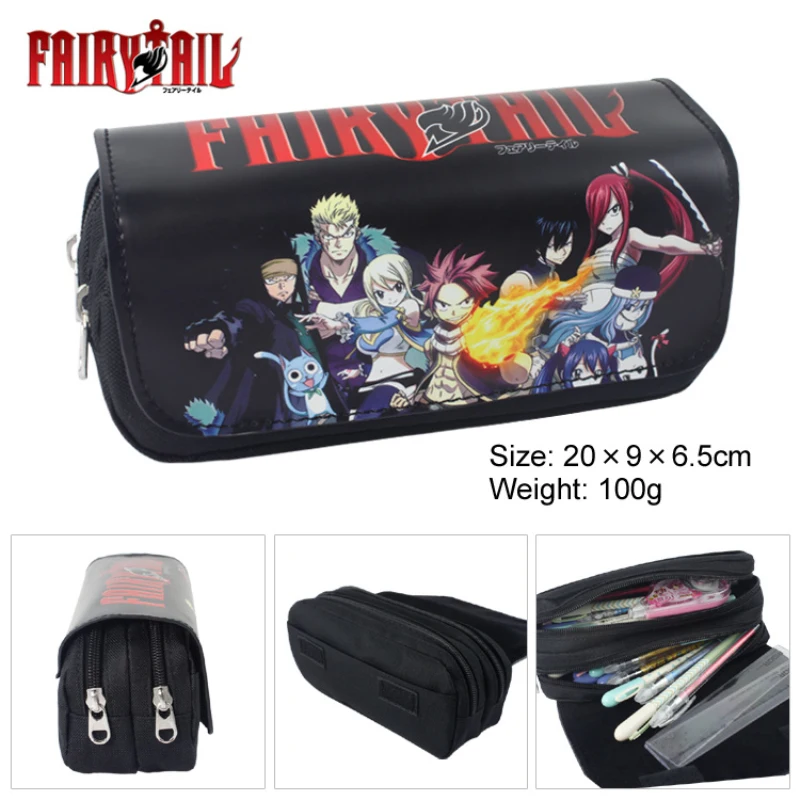 

Double Zip Cartoon One Piece/Fairy Tail/Pokemon/Dragon Ball/Tororol long wallet bag Children Student Case wallets