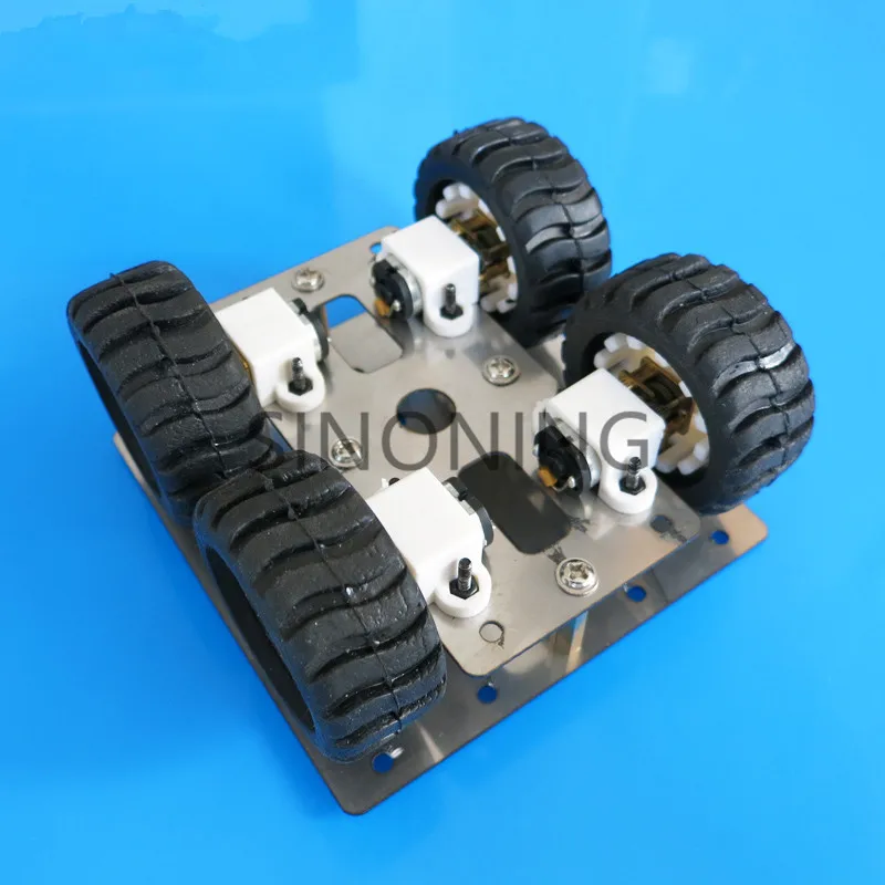 stainless steel metal 4WD robot Car chassis Platform N20 gear Motor