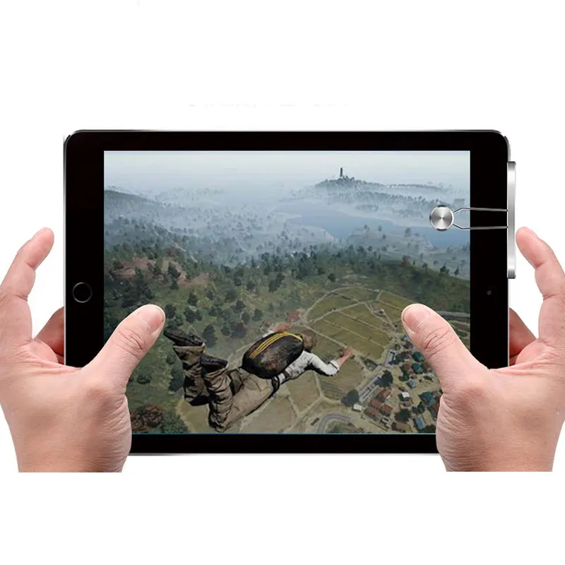 

For iPad Android Tablet Full Metal Mobile Phone Gaming Trigger Gamepad for Knives out/ Rules of Survival/ PUBG Game Fire Button