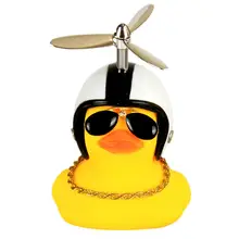 Bicycle Light Bicycle Duck Bell Motorcycle Little Yellow Duck Wearing Helmet Children With Hard Hat Horn Light