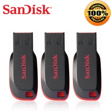 Подлинная SanDisk Cruzer Fit CZ50 USB флэш-накопитель 128 Гб 64 ГБ 32 ГБ USB 2,0 флеш-накопитель карта памяти мини-накопитель s 16 ГБ 8 ГБ U диск