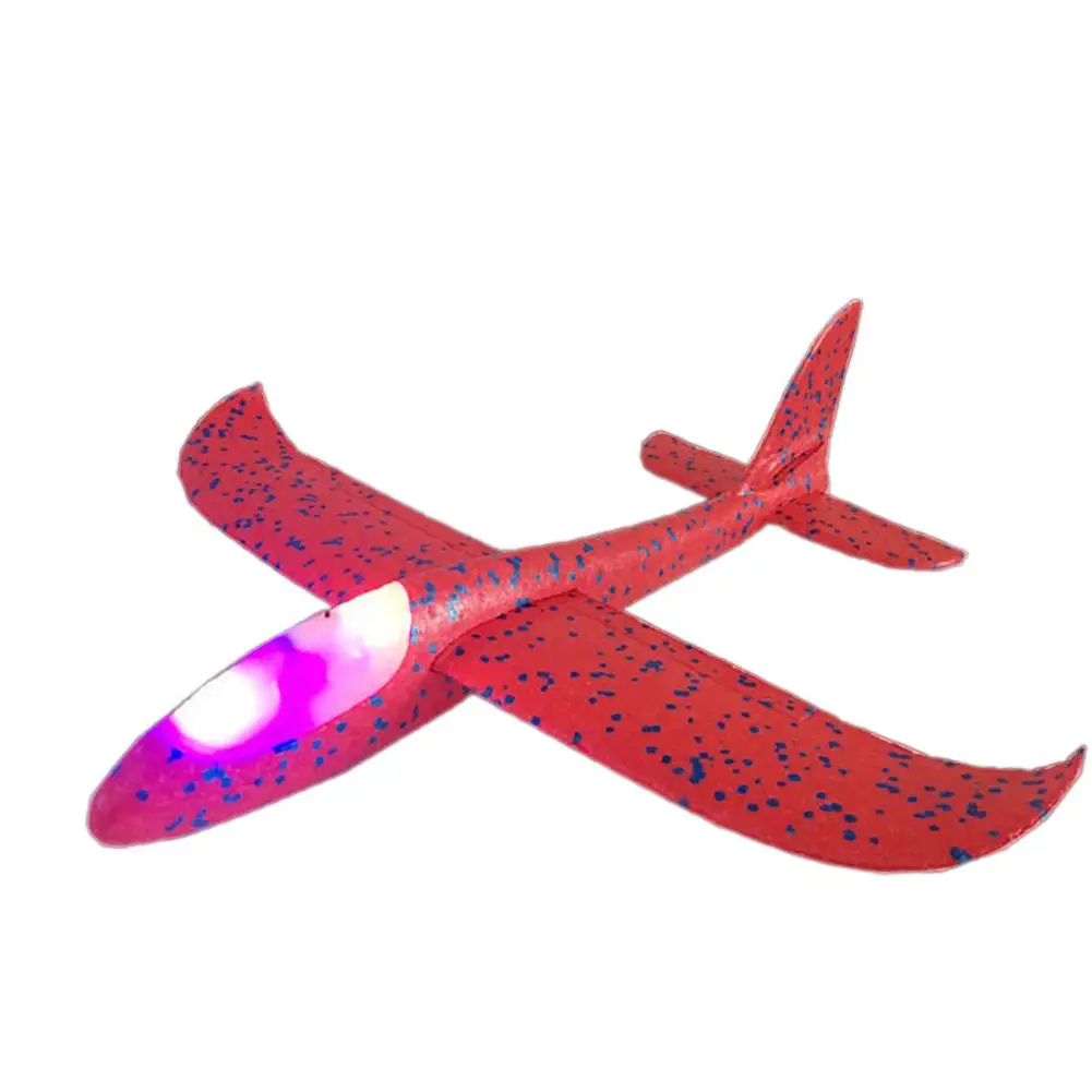 

Bluelans 1PC Colorful Manual Airplane Aircraft Toy with Light Throwing Hand Glider Kids Gift