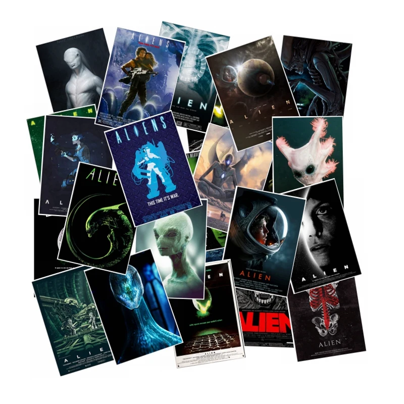 25pcs Movie Alien Stickers for Skateboard Phone Motorcycle Luggage Fashion Funny Sticker Bomb JDM DIY Decals
