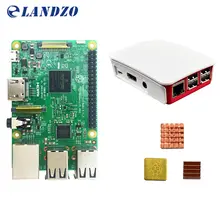 B Raspberry Pi 3 Starter Kit с Raspberry Pi 3 Модель B + оригинальный Pi 3 чехол + радиаторы pi3 b/pi 3b с Wi-Fi и Bluetooth