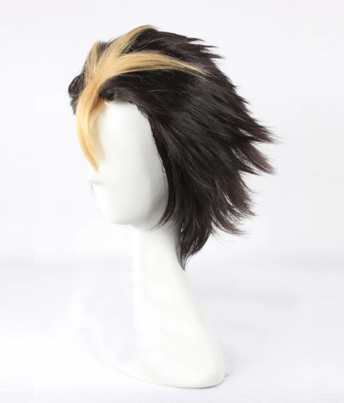 Аниме Haikyuu! Волейбол Nishinoya Yuu короткий коричневый и блонд термостойкий косплей