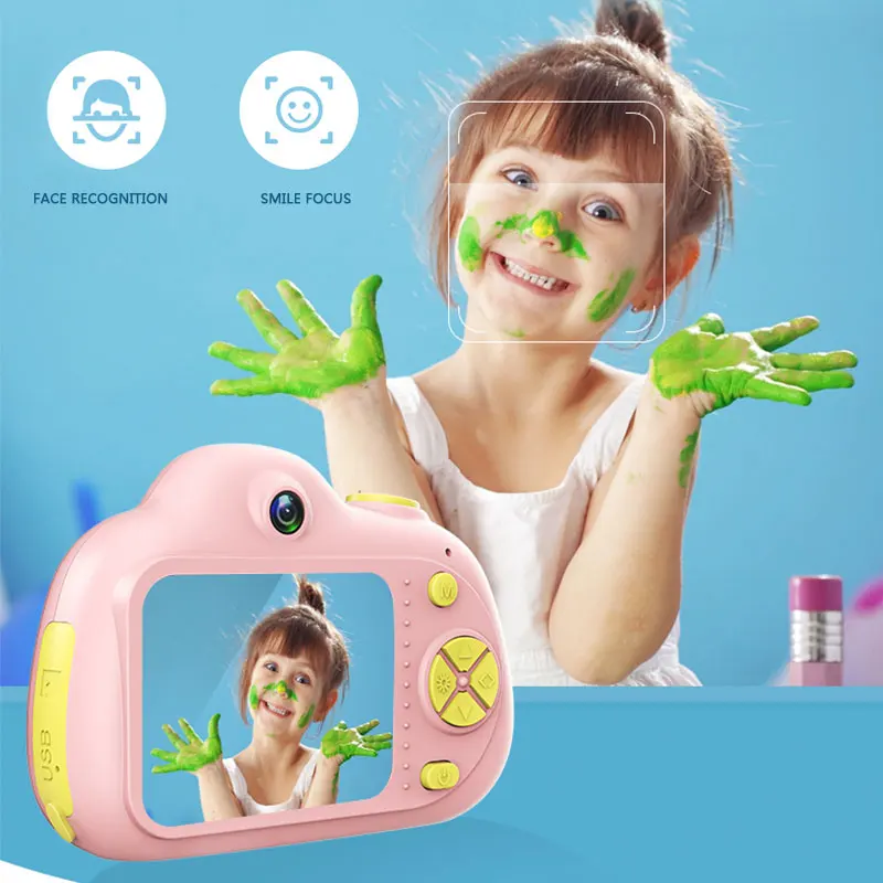 

Kids Toys Camera Children Compact Cameras Children Selfie Mini Cartoon Photography Image Portable Support TF Card 1080p Photo