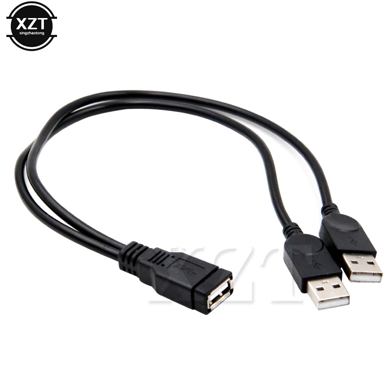 USB 2,0 мужчина к USB Женский 2 двойной USB Женский разветвитель удлинитель концентратор зарядка