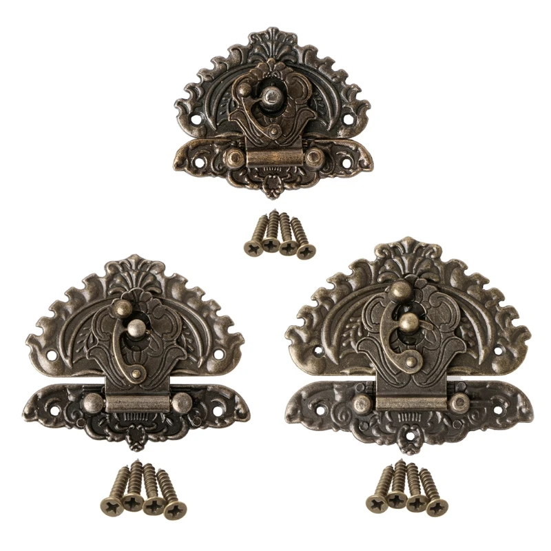 Vintage Retro Style Decorative Hasp Toggle Suitcase Box Lock Hook Latch