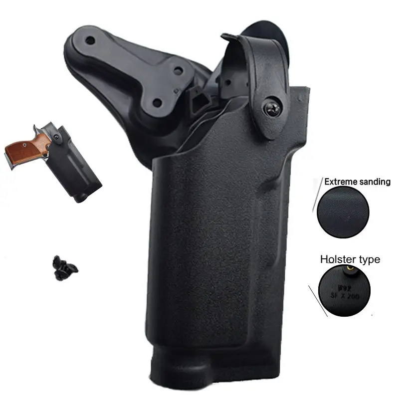 

Tactical Beretta M9 92 96 Carry Gun Holster Airsoft Air Gun Holsters Hunting Pistol Quick Drop Waist Holster Bearing Flashlight