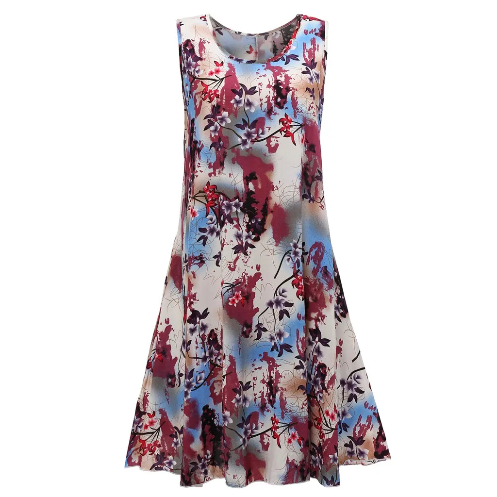 Женское мини платье без рукавов FREE OSTRICH привлекательное летнее короткое в
