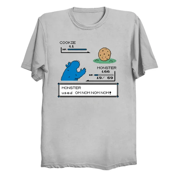 Мужская футболка с принтом хлопковая Футболка Cookiemon круглым вырезом коротким