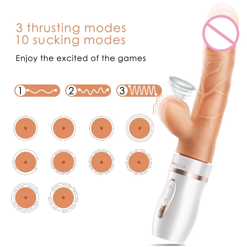 Heating Thrusting Big Dildo Vibrators for Women Magic Wand Body Massager Sex Toy For Woman Clitoris Stimulate Female Sex Product 3