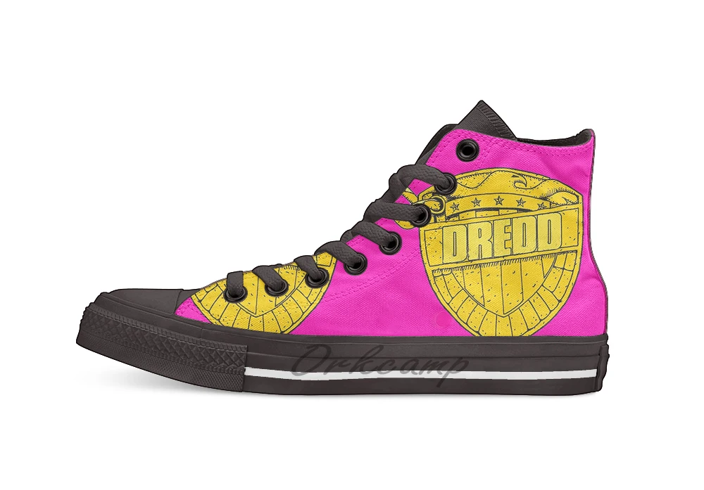 

DREDD Unisex High Top Canvas flat Casual Custom shoes Drop Shipping