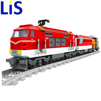

588pcs Compatible With Lepining City Series Train With Tracks Building Blocks Railroad Kids Model Bricks Kids Toys