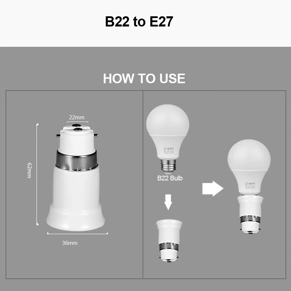 Держатель лампы преобразователь Преобразователь E14 к E27 адаптер и E27 к E14 свет лампы адаптер конвертер и E27 к b22 адаптер