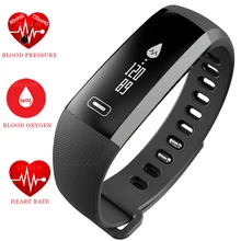 Smart Wristband Watch Bracelet Heart Rate Blood Pressure Oxygen Oximeter Life Waterproof Bluetooth Band For iOS Android Xiaomi