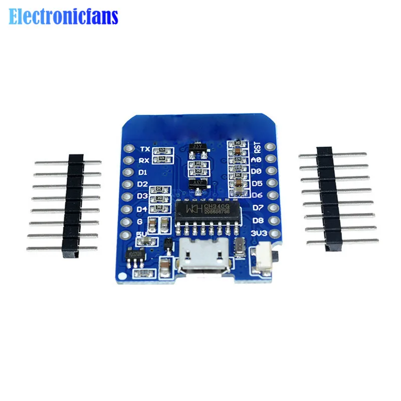 ESP8266 ESP 12 CH340G CH340 V2 USB WeMos D1 Mini WIFI макетная плата NodeMCU IOT 3 В с контактами|development board|esp8266
