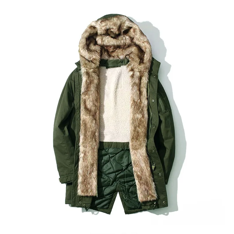 2018 New Winter Fashion Casual Men Windproof Thick Parka Coats Men